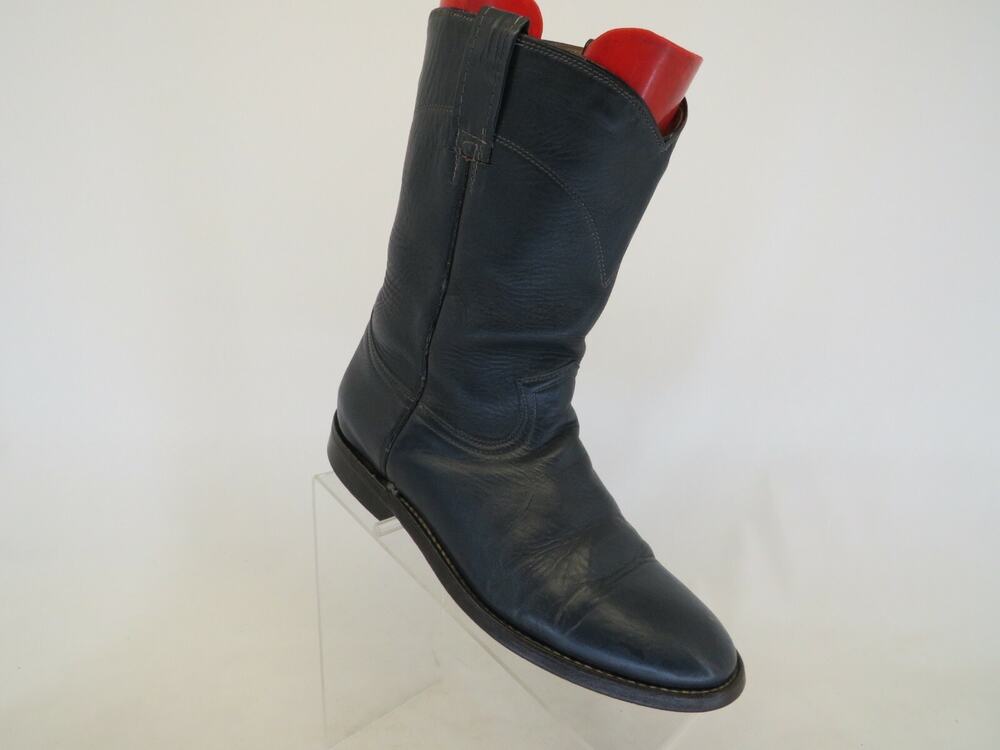 Cowtown Blue Leather Roper Cowboy Western Boots Womens Size 6.5 M